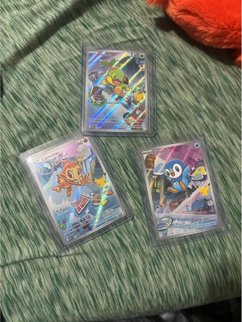 Pokemon First Partner Promo Set Chimchar Piplup Turtwig Holo 30th Anniversary